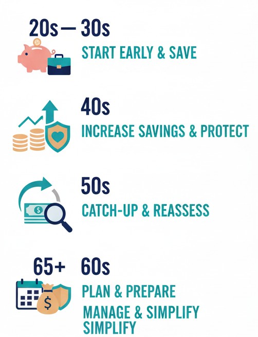Retirement planning timeline