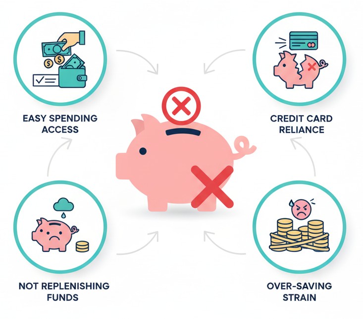 Emergency savings concept